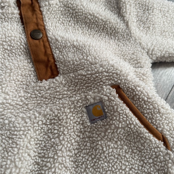 Carhartt Cream and Brown Kids Hoodie Boys Size 2T - Picture 2 of 5